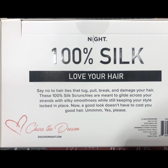 New Night Silk Scrunchies 6 Piece - Picture 2 of 2